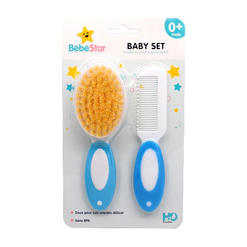 Set Brosse/Peigne Bébé Bleu